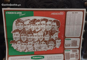 Poster Seleção de Portugal - México 86