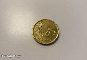 Moeda 20 Cêntimos Grécia 2002