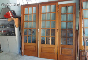 5 portas e 8 janelas em madeira Afizélia