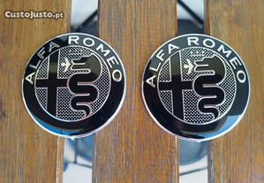 Conjunto de 2 smbolos, emblemas Alfa Romeo preto