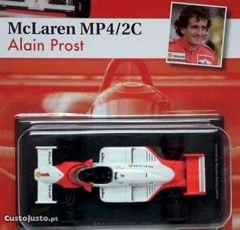 Miniatura 1:43 Low Cost Alaín Prost MCLAREN MP4/2C Lendas da F1