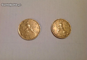 2 moedas de 0.20 cêntimos- Itália 2002 - portes incluidos