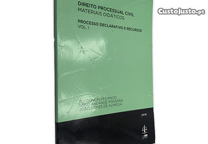 Direito Processual Civil (Processo Declarativo e Recursos Volume I) - Rui Gonçalves Pinto