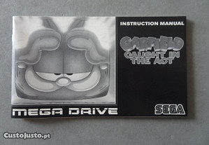 Catálogo / Manual de Instruções Sega Mega Drive Garfield Caught in the Act