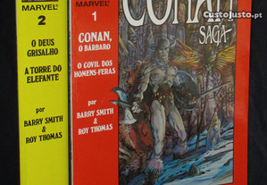 Livros BD Conan Saga volumes 1 e 2 Futura 1988