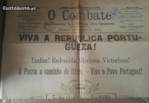 5 de Outubro 1910 Jornal o Combate Guarda original e completo