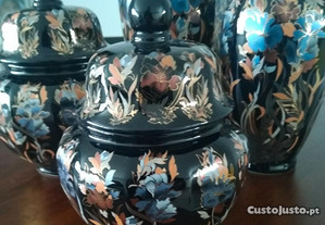 Conjunto de Jarras e Potes de Cerâmica Vidrada Made in Italy