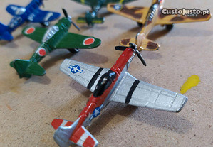 5 Aviões miniatura (metal)