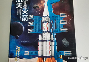 Brinquedo de Construção 130 peças Space Rocket Novo 6+