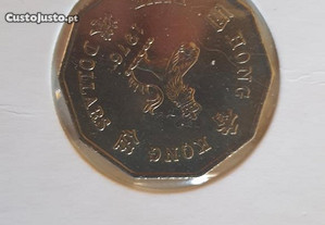 Moeda 5 Dollars Hong Kong 1976