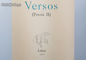 Raúl de Carvalho // Versos (Poesia II) 1958 Dedicatória
