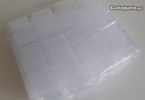 40 Mini Caixas Plástico Transparente 3,4x3,4x2cm Novas