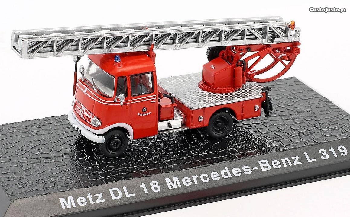 Miniatura 1:72 Low Cost Bombeiros Metz DL 18 Mercedes-Benz L 319