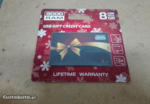 USB Gift Credit Card de 8GB - Novo