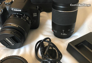 Máquina fotográfica CANON EOS2000D+18-55+75-30