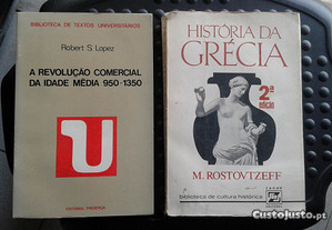 Obras de Robert S.Lopez e M.Rostovtzeff