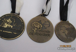 3 medalhas de corridas
