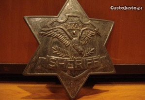 Brinquedo antigo Sheriff Badge