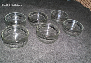 Seis taças em vidro óptimas para sobremesas