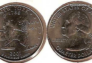 EUA - 1/4 Dollar 2001 "New York" - soberba