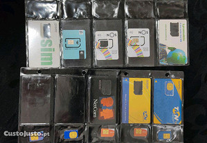 Cartões de telemóvel antigos