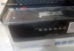 Coluna Portátil LogiLink C/ MP3 MicroSD USB Radio