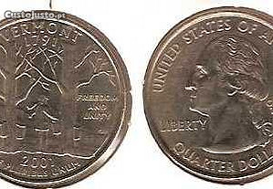 EUA - 1/4 Dollar 2001 "Vermont" - soberba