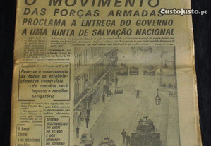 Jornal Histórico Diário Popular 25 de Abril 1974