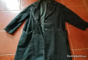 casaco preto vintage tamanho xl