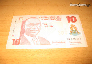 Nota da Nigéria "10 Naira" UNC
