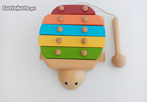 xilofone: para bebés e crianças, em forma de tartaruga