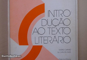 Introdução Texto Literário.M Carmo e M Carlos Dias