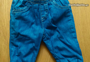 Calças azul escuro Benetton, tamanho 3-6 meses, novas