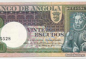 Espadim - Nota de 20$00 de 1973 - Angola