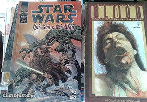 Revistas de BD "Star Wars" e "Blood"