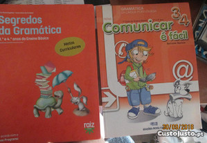 2 livros de gramática - 3º e 4º Ensino Básico