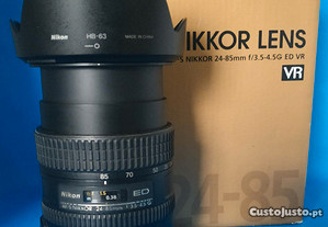 Lente Nikon AF 24-85mm FX 36-127,5 mm DX / f/3.5-4.5G ED VR