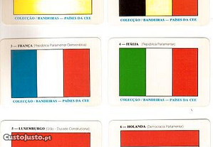 Coleção completa de 12 calendários Bandeiras dos países da CEE 1987