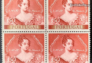 Quadra de selos novos - Cent. selo Português -1953
