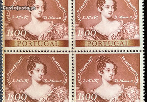 Quadra selos novos Cent. selo Português 1$00 -1953