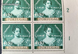 Quadra de selos novos - Cent. selo Português -1953