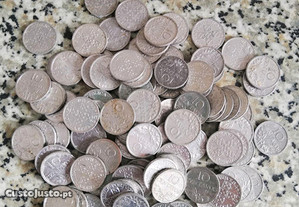 Moedas de 10 Centavos dos anos de 1971 a 1978 - Lote de 100 moedas