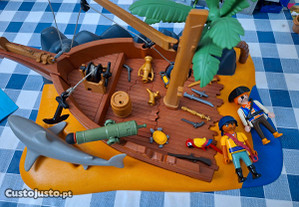 playmobil barco dos piratas naufragado