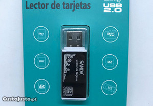 Mini Pen USB leitor de vários cartões de memória