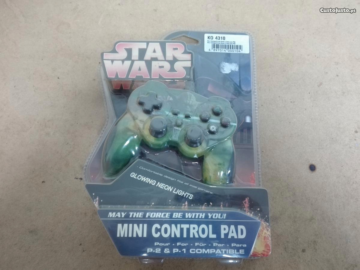 Mini Comando Universal PS1 / PS2 Star Wars - NOVO