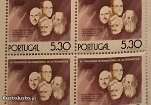 Quadra selos 5$30 -26.Cong. Int. Astronautica-1975
