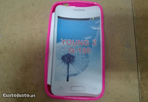 Capa em Silicone Gel Samsung G-130 (Young 2) Rosa