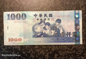 Nota 1000 Yuan China Taiwan