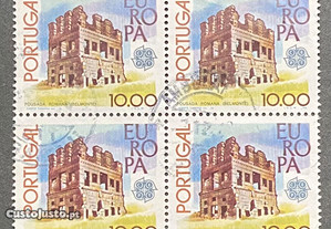 Quadra de selos usados de 10$00 - EUROPA CEPT - Monumentos - 1978