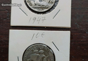 Moedas de 5$00 em prata de 1947